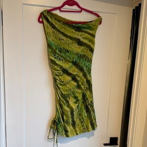 White Fox Boutique One Shoulder Green Dress
